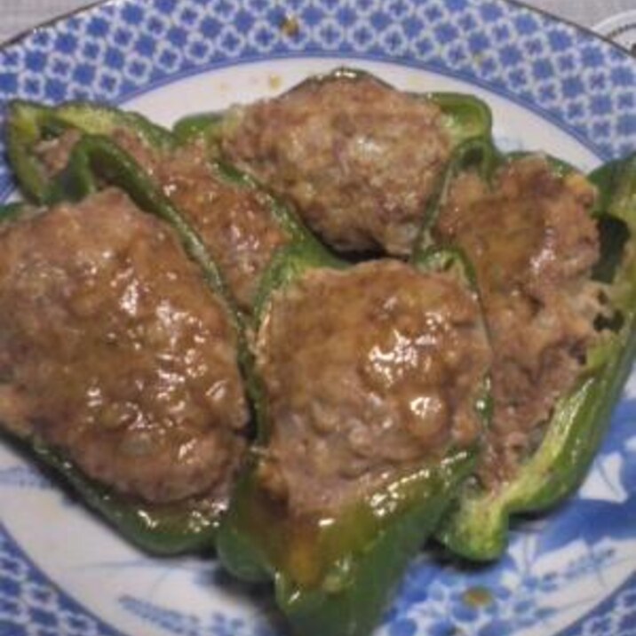 和風でおいしい☆ピーマン肉詰めの甘辛煮